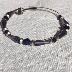 Alex and Ani purple beaded bracelet